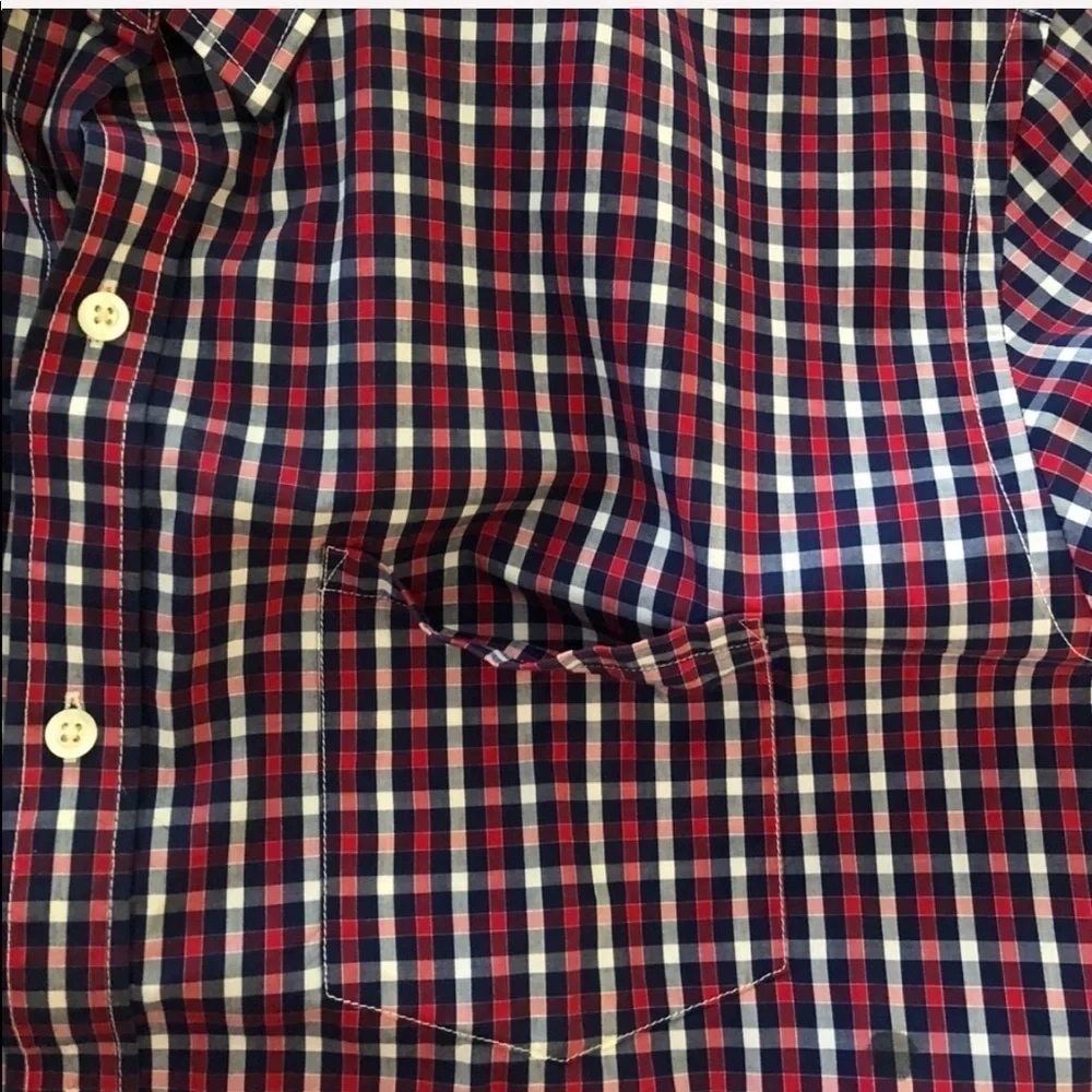 Banana Republic Mens Plaid Long Sleeve Shirt (XL) - Picture 7 of 8